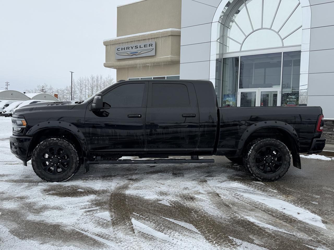 2024 Ram 3500 Laramie Mega Cab | Cummins HO Diesel |  Night Edition | 12IN Touchscreen | NAV | Harman Kardon Sound Redwater AB