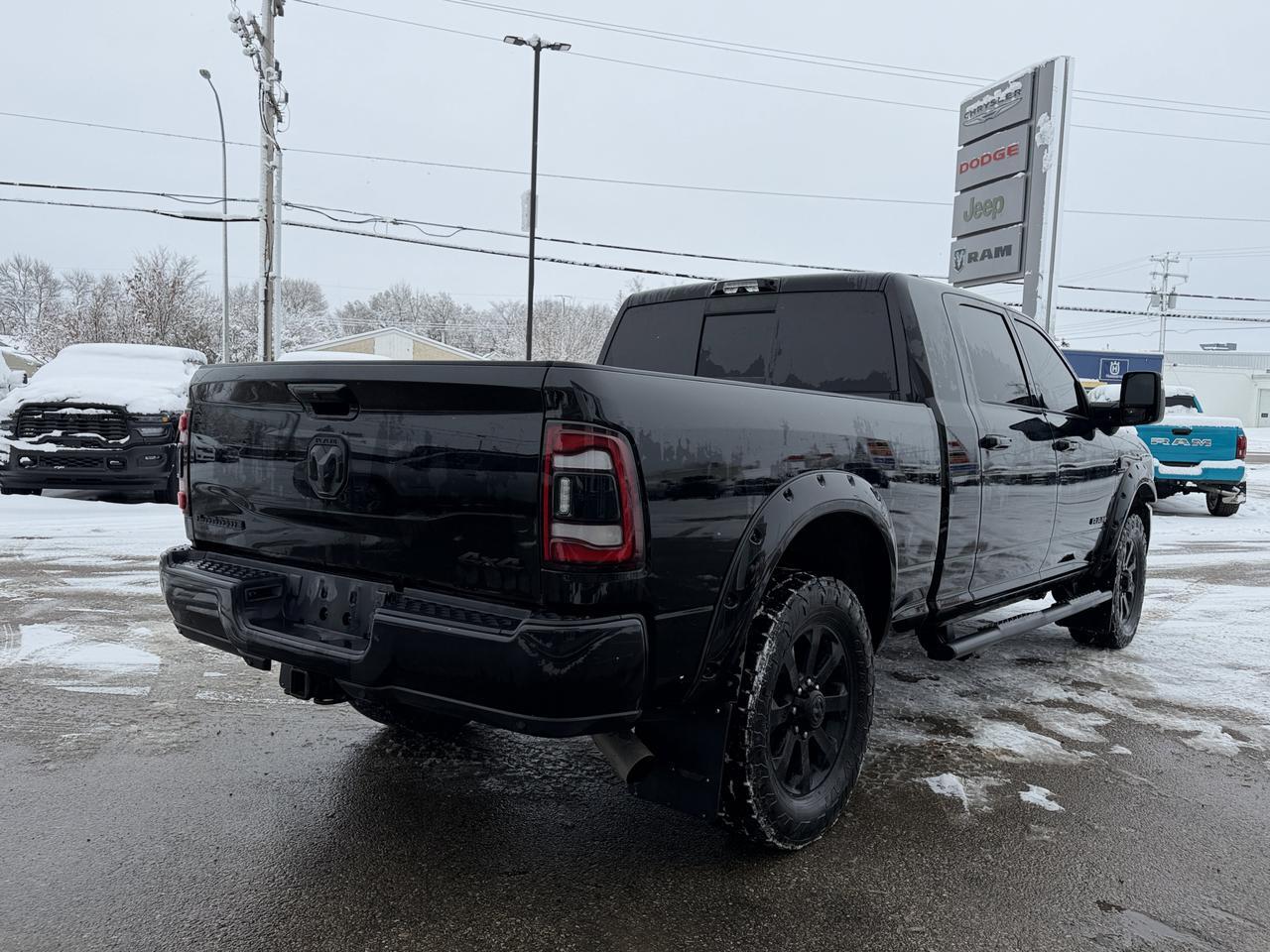 2024 Ram 3500 Laramie Mega Cab | Cummins HO Diesel |  Night Edition | 12IN Touchscreen | NAV | Harman Kardon Sound Redwater AB