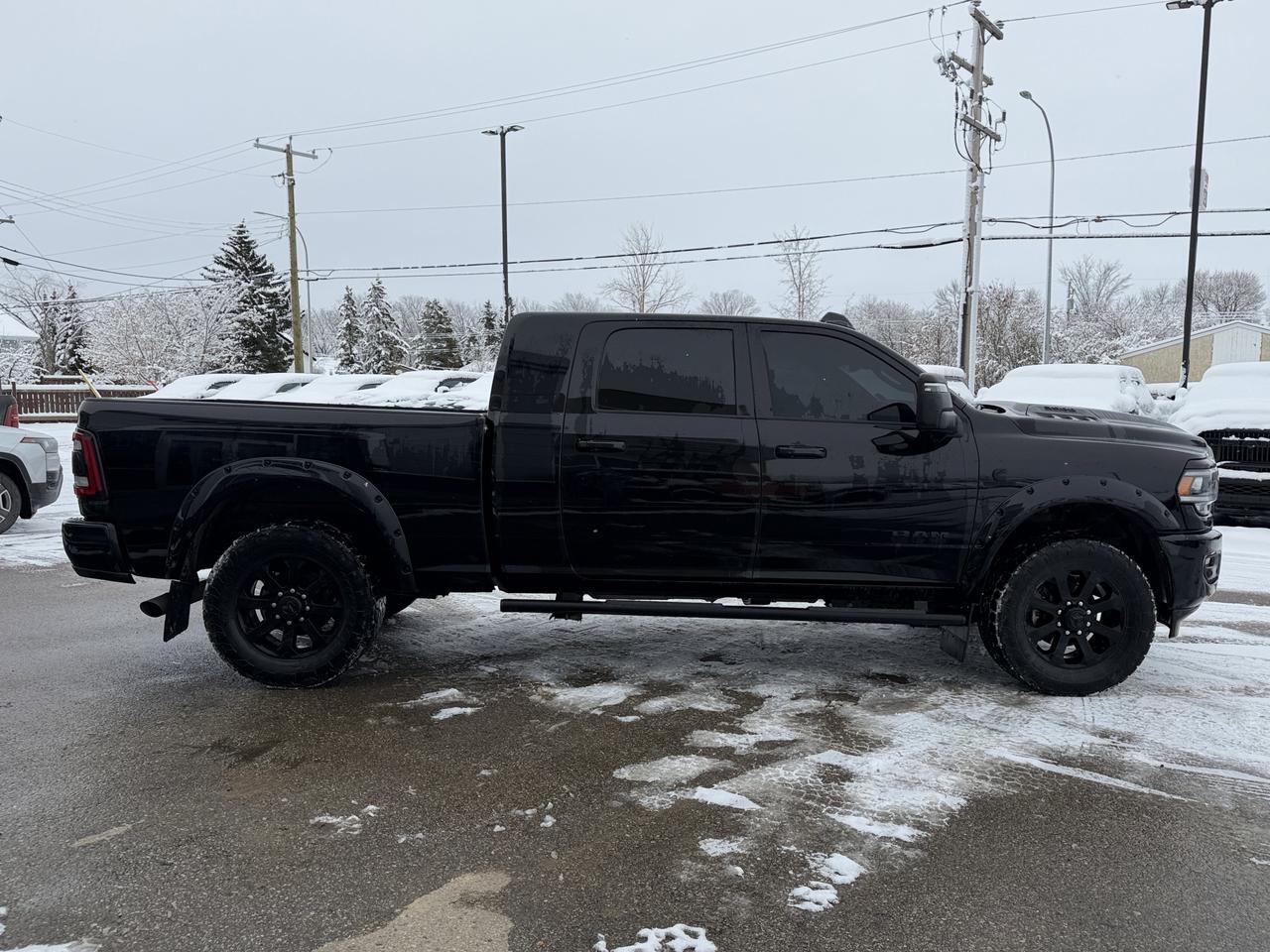 2024 Ram 3500 Laramie Mega Cab | Cummins HO Diesel |  Night Edition | 12IN Touchscreen | NAV | Harman Kardon Sound Redwater AB