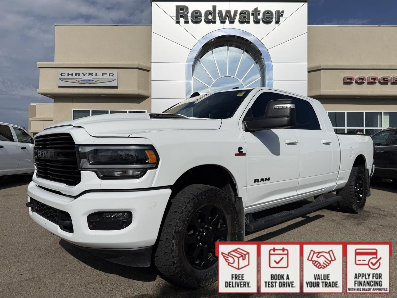 2024 Ram 3500 Laramie Mega Cab 4x4 | Low KMs | Cummins Diesel | Night Edition | NAV | 12IN Display | 20IN Wheels