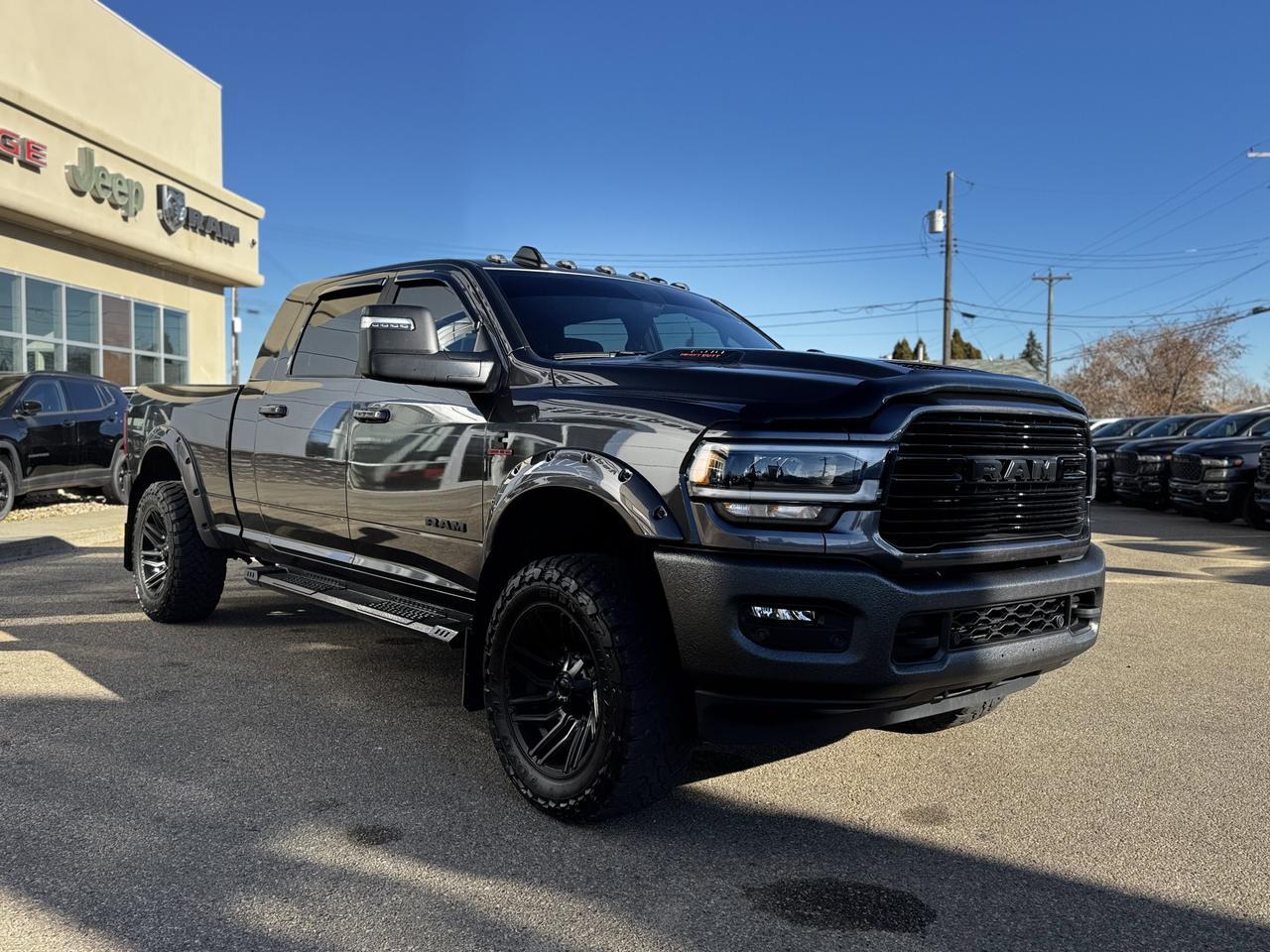2024 Ram 3500 Laramie Night Edition Mega Cab 4x4 | Low KMs | Cummins | Leather | Heated Vented Seats | Towing Redwater AB