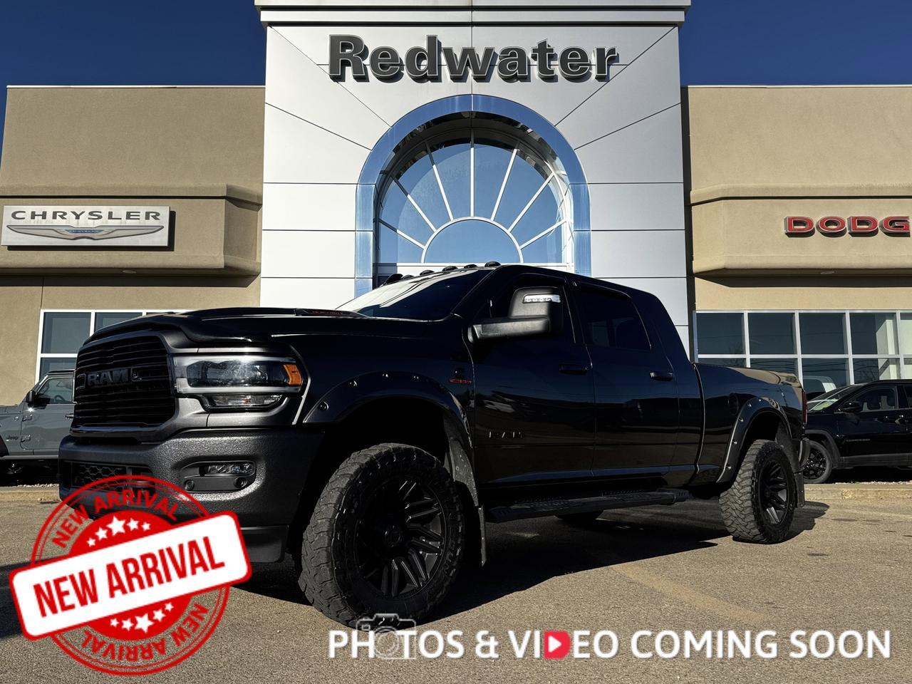2024 Ram 3500 Laramie Night Edition Mega Cab 4x4 | Low KMs | Cummins | Leather | Heated Vented Seats | Towing Redwater AB