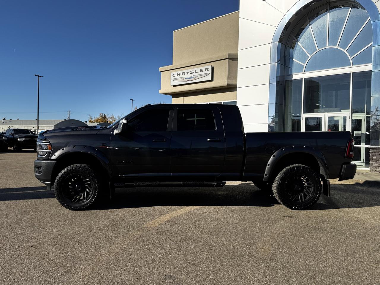 2024 Ram 3500 Laramie Night Edition Mega Cab 4x4 | Low KMs | Cummins | Leather | Heated Vented Seats | Towing Redwater AB