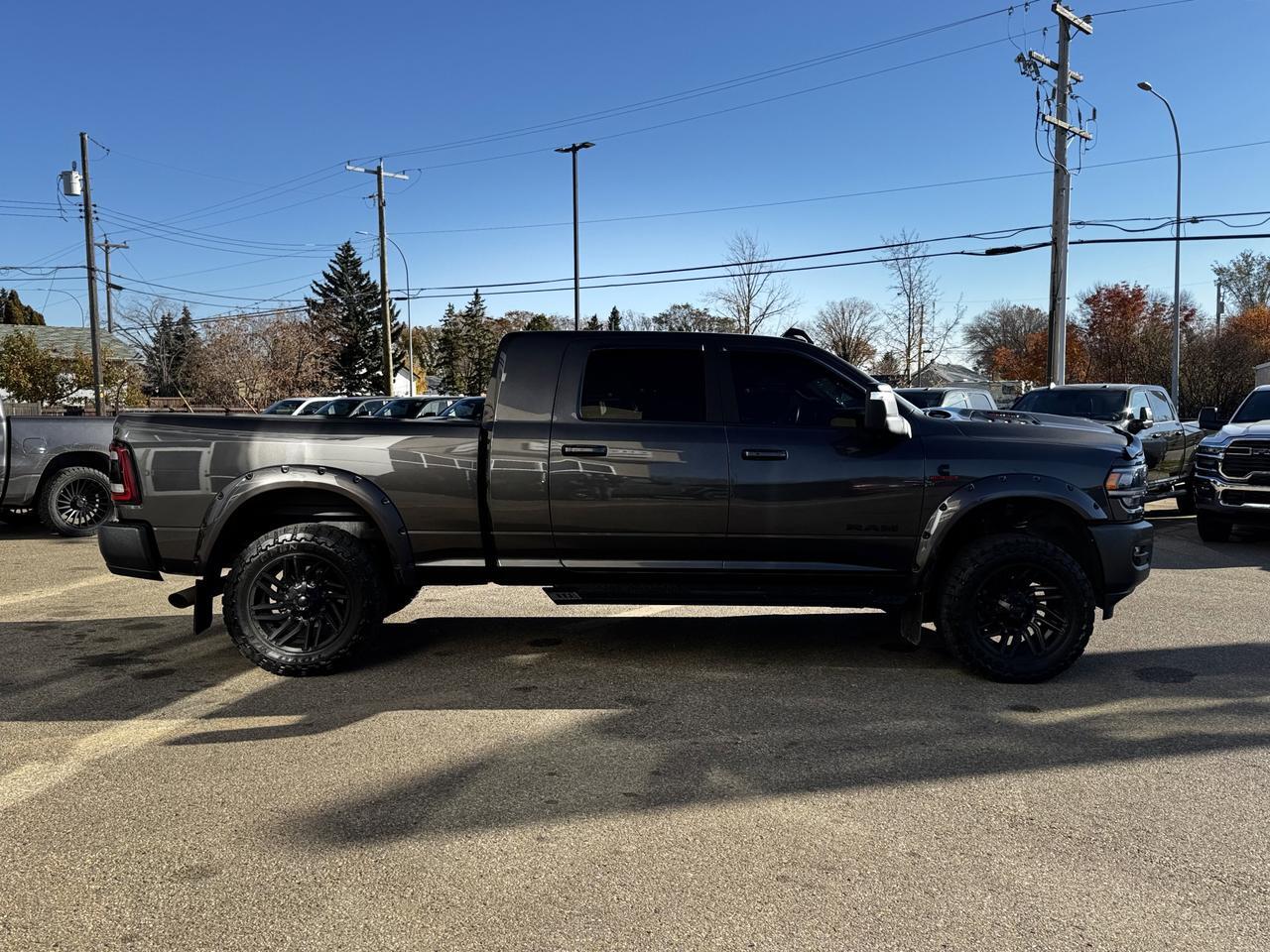 2024 Ram 3500 Laramie Night Edition Mega Cab 4x4 | Low KMs | Cummins | Leather | Heated Vented Seats | Towing Redwater AB