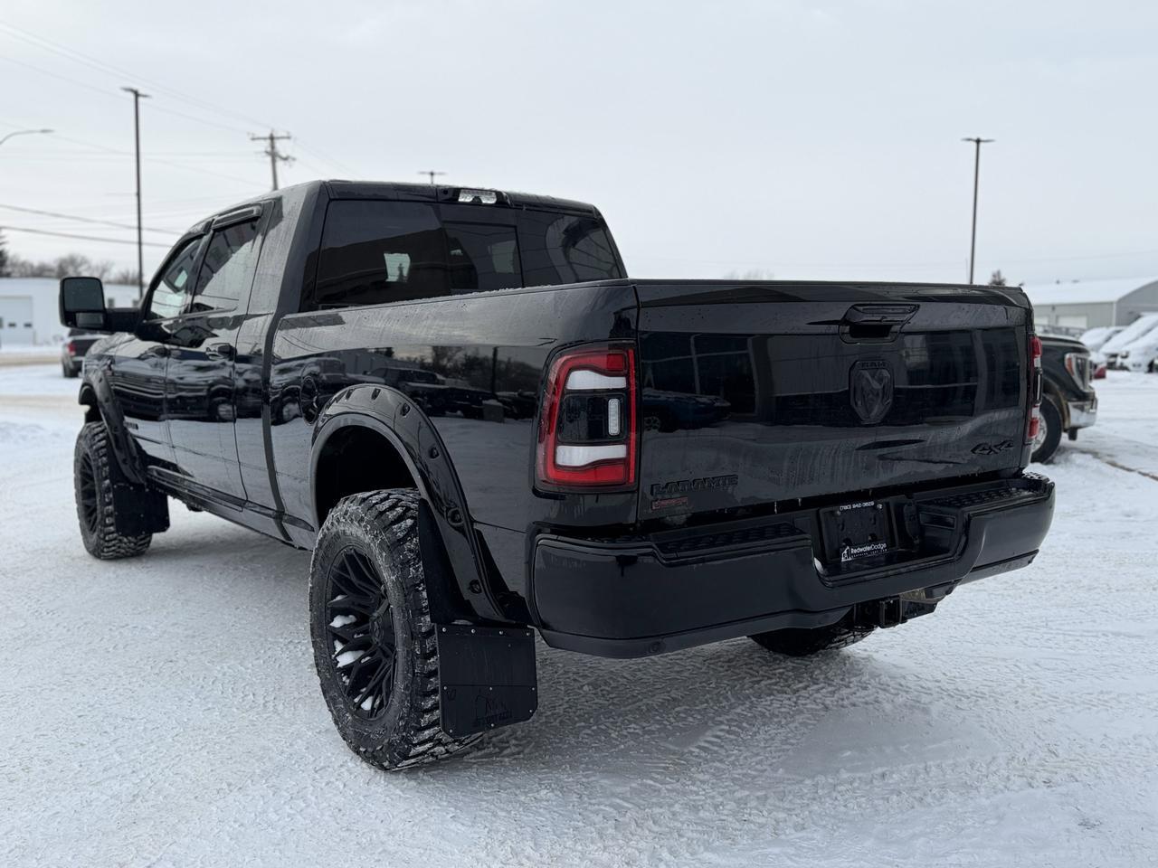2024 Ram 3500 Laramie Night Edition Mega Cab 4x4 | Rig Ready Ram | SHADOW | 2&quot; Level | 20&quot; Fuel Rim | 35&quot; Toyos Redwater AB