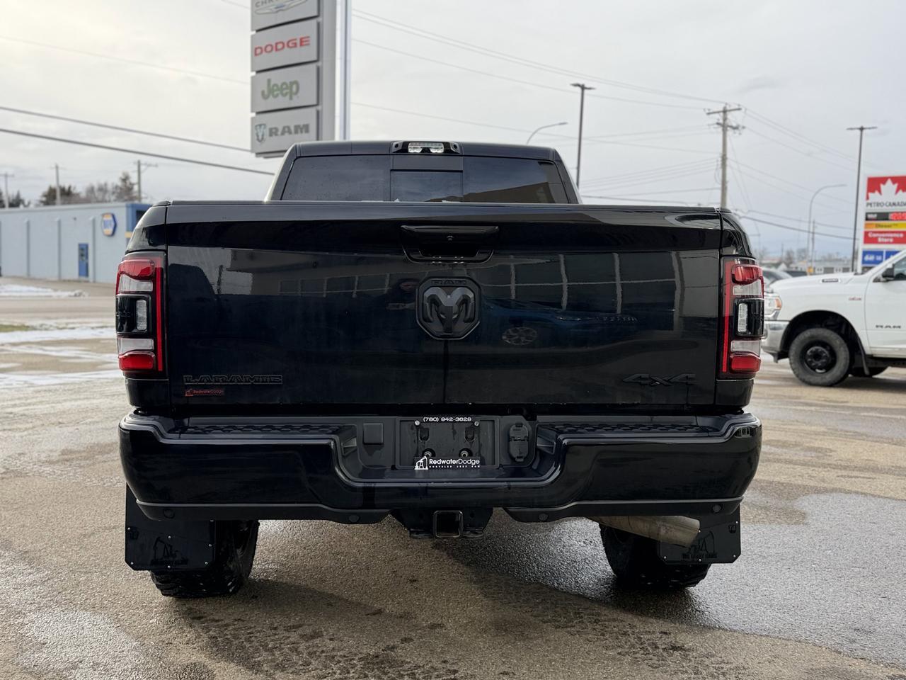 2024 Ram 3500 Laramie Night Edition Mega Cab 4x4 | Rig Ready Ram | SHADOW | 2&quot; Level | 20&quot; Fuel Rim | 35&quot; Toyos Redwater AB