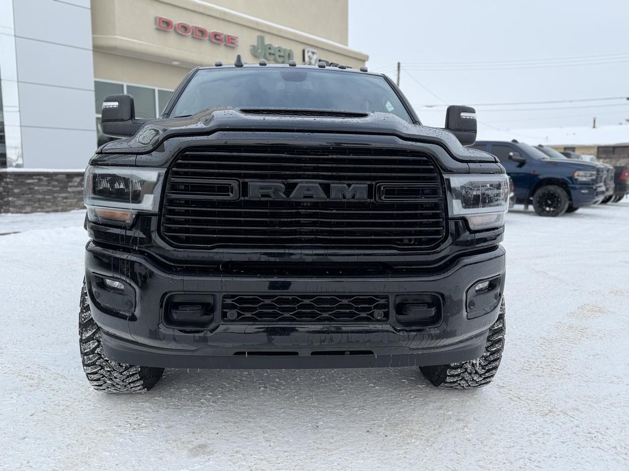 2024 Ram 3500 Laramie Night Edition Mega Cab 4x4 | Rig Ready Ram | SHADOW | 2&quot; Level | 20&quot; Fuel Rim | 35&quot; Toyos Redwater AB