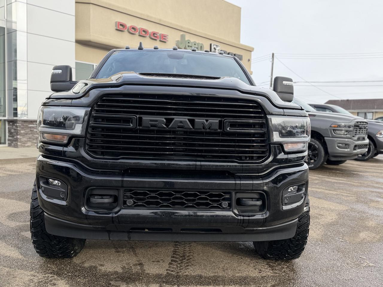 2024 Ram 3500 Laramie Night Edition Mega Cab 4x4 | Rig Ready Ram | SHADOW | 2&quot; Level | 20&quot; Fuel Rim | 35&quot; Toyos Redwater AB