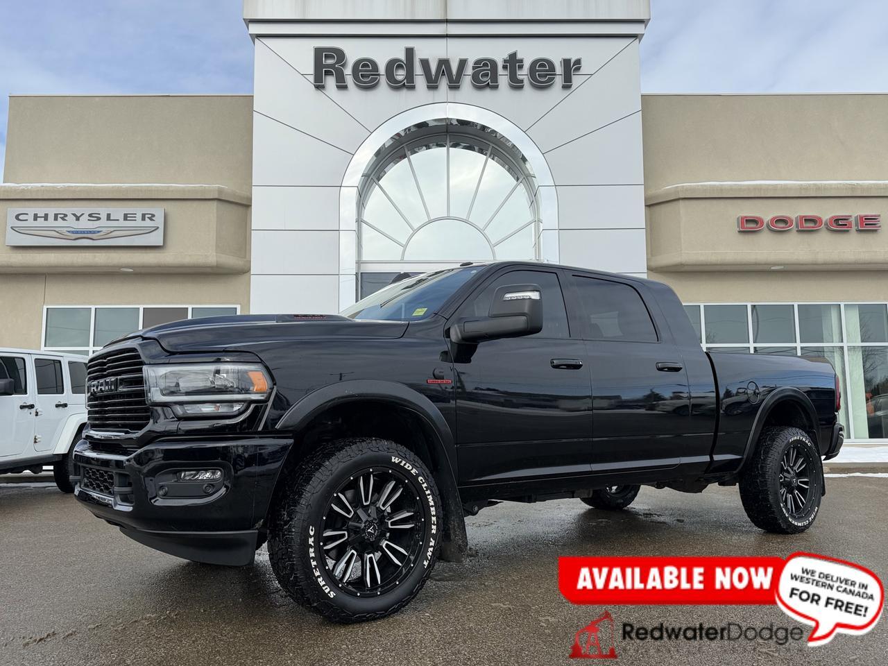 2024 Ram 3500 Laramie Night Mega Cab 4x4 | Low KMs | Cummins Diesel | 12IN UConnect | NAV | Leather | Sunroof