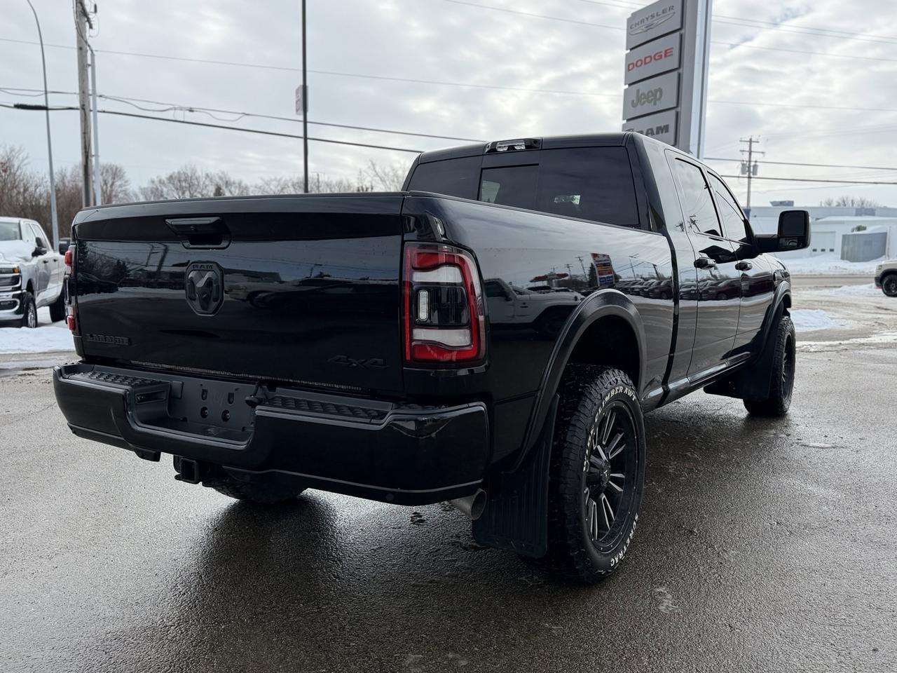 2024 Ram 3500 Laramie Night Mega Cab 4x4 | Low KMs | Cummins Diesel | 12IN UConnect | NAV | Leather | Sunroof Redwater AB