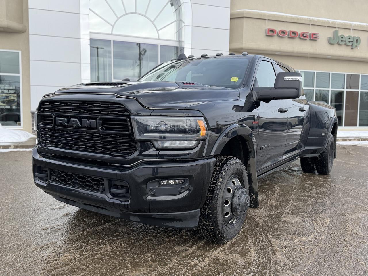 2024 Ram 3500 Limited | Night Edition | Aisin | 5th Wheel Prep | 360 Camera | Power Boards | Sun Roof | Dually Redwater AB