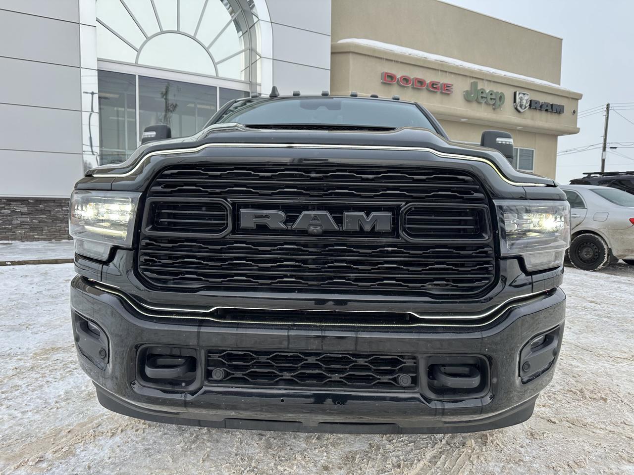 2024 Ram 3500 Limited | Night Edition | Aisin | 5th Wheel Prep | 360 Camera | Power Boards | Sun Roof | Dually Redwater AB