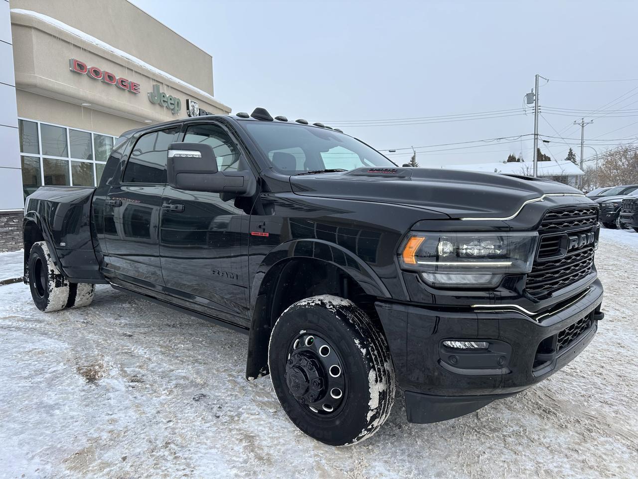 2024 Ram 3500 Limited | Night Edition | Aisin | 5th Wheel Prep | 360 Camera | Power Boards | Sun Roof | Dually Redwater AB