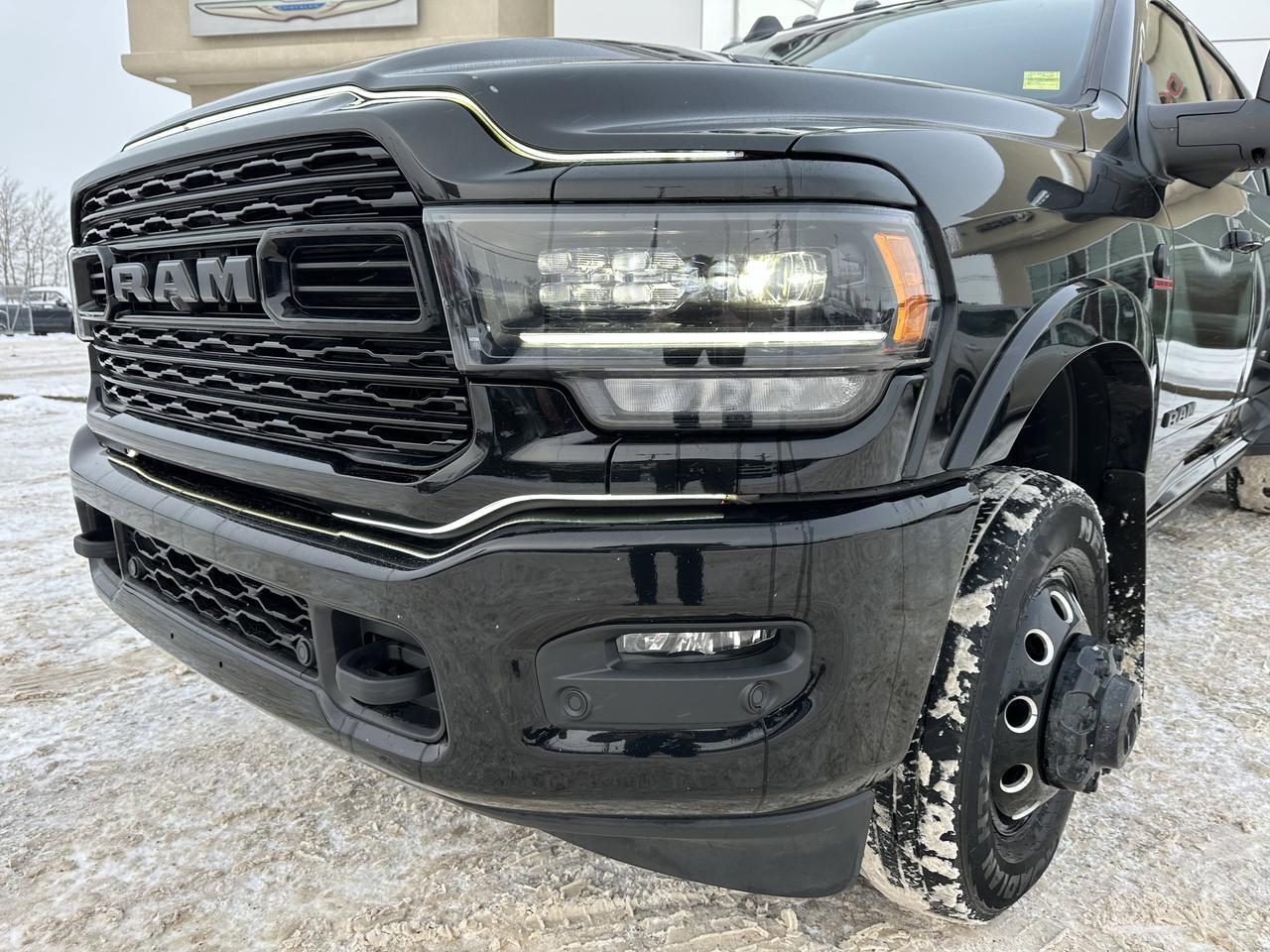 2024 Ram 3500 Limited | Night Edition | Aisin | 5th Wheel Prep | 360 Camera | Power Boards | Sun Roof | Dually Redwater AB