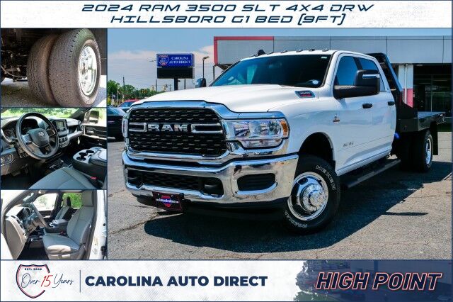 2024 Ram 3500 SLT 4x4 / DRW / HILLSBORO G1 Flat Bed / AISIN! High Point NC
