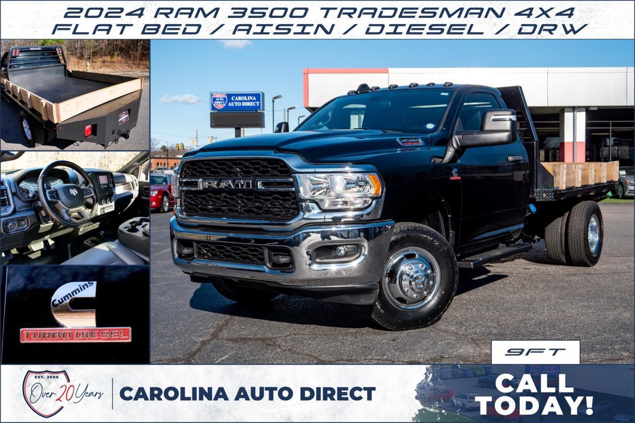 2024 Ram 3500 Tradesman 4X4 / Flat Bed / AISIN / Diesel / DRW!