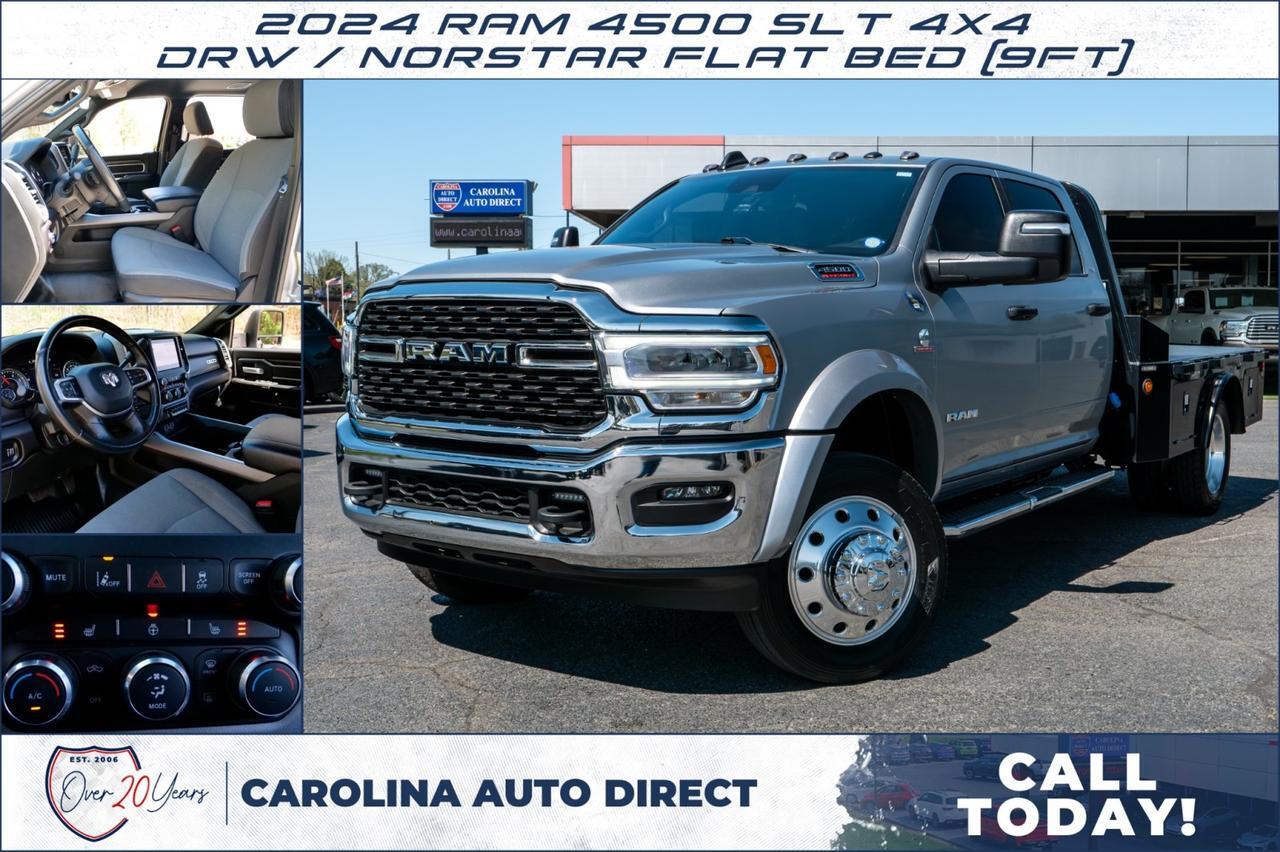 2024 Ram 4500 Chassis SLT 4X4 / DRW / NorStar Flat Bed / AISIN / Diesel!