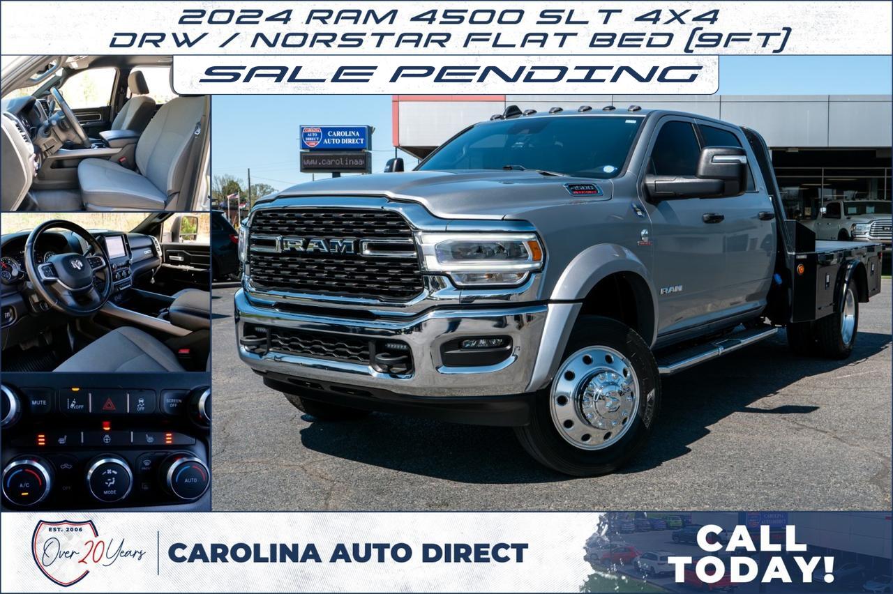 2024 Ram 4500 Chassis SLT 4X4 / DRW / NorStar Flat Bed / AISIN / Diesel!