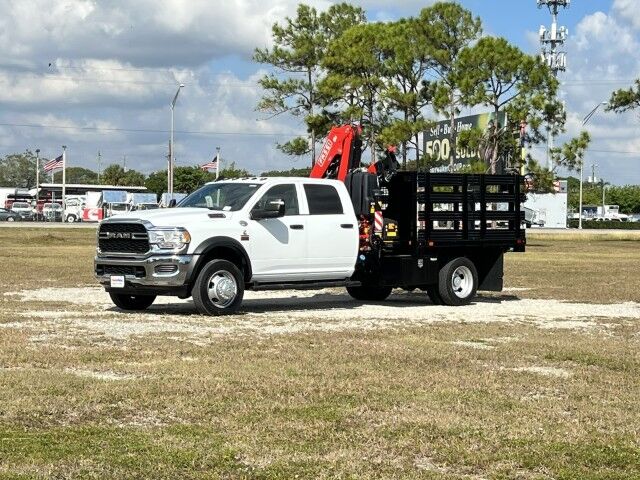 2024 Ram 5500 SL Crew Cab 9' BABCO Steel Stake Flatbed with Fassi F85 Knuckle Boom Crane Homestead FL