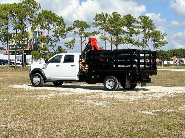 2024 Ram 5500 SL Crew Cab 9' BABCO Steel Stake Flatbed with Fassi F85 Knuckle Boom Crane Homestead FL