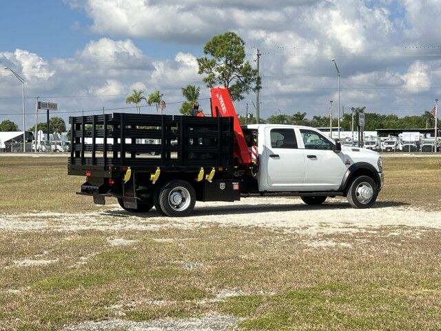 2024 Ram 5500 SL Crew Cab 9&apos; BABCO Steel Stake Flatbed with Fassi F85 Knuckle Boom Crane