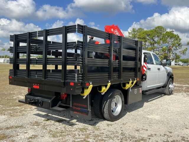 2024 Ram 5500 SL Crew Cab 9' BABCO Steel Stake Flatbed with Fassi F85 Knuckle Boom Crane Homestead FL