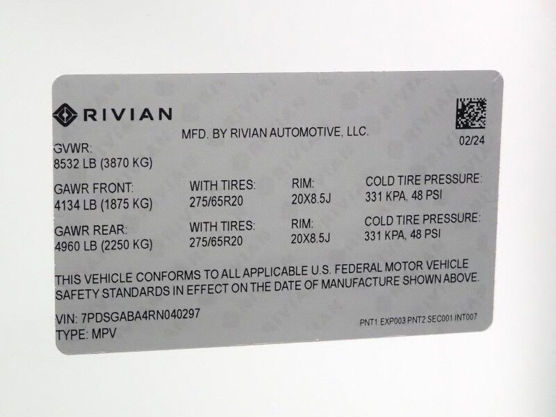 2024 Rivian R1S Adventure Package AWD *QUAD-MOTOR, LARGE BATTERY PACK, NAVIGATION, ADAPTIVE CRUISE, SAFETY ALERTS, 360 CAMERAS, PANO GLASS ROOF, LEATHER, CLIMATE SEATS, HEATED STEERING, 20 INCH WHEELS, MERIDIAN AUDIO, WIRELESS CHARGING Round Rock TX