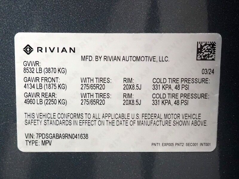 2024 Rivian R1S Adventure Package AWD *QUAD-MOTOR, LARGE BATTERY PACK, NAVIGATION, ADAPTIVE CRUISE, SAFETY ALERTS, 360 CAMERAS, PANO GLASS ROOF, LEATHER, CLIMATE SEATS, HEATED STEERING, 20 INCH WHEELS, MERIDIAN AUDIO, WIRELESS CHARGING Round Rock TX