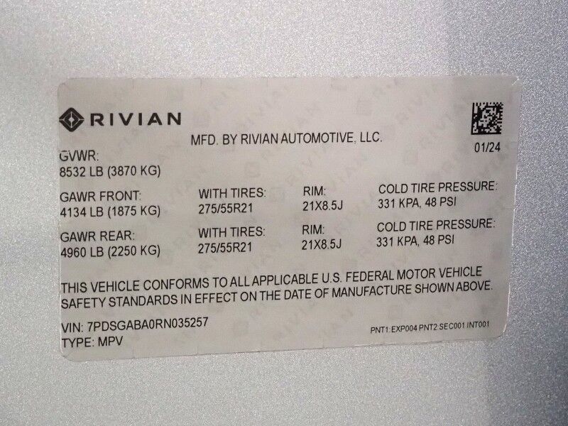 2024 Rivian R1S Adventure Package AWD *QUAD-MOTOR, LARGE BATTERY PACK, NAVIGATION, ADAPTIVE CRUISE, SAFETY ALERTS, 360 CAMERAS, PANO GLASS ROOF, LEATHER, CLIMATE SEATS, HEATED STEERING, 21 INCH WHEELS, MERIDIAN AUDIO, WIRELESS CHARGING Round Rock TX
