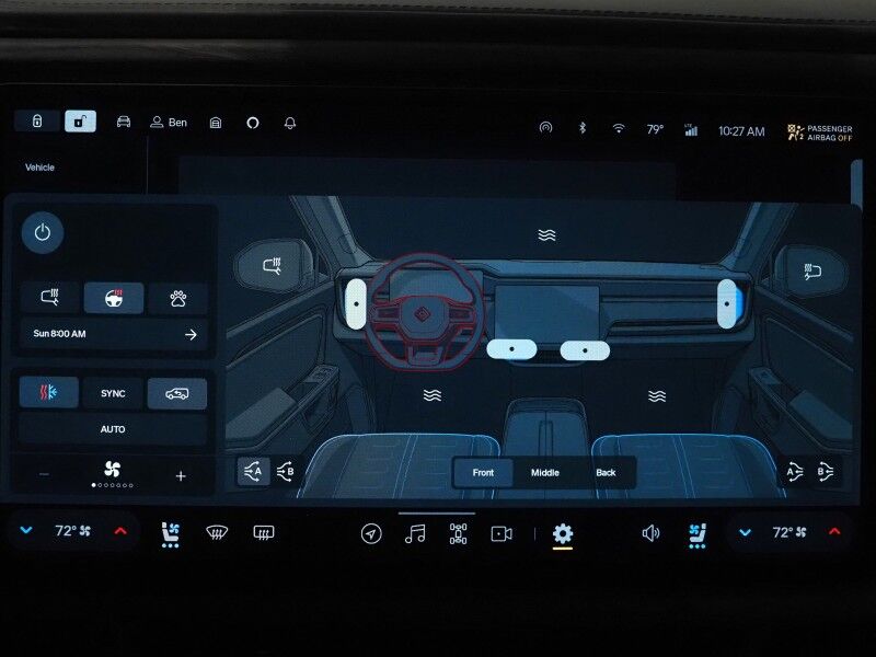 2024 Rivian R1S Adventure Performance Package AWD *DUAL MOTOR, STANDARD PLUS PACK, NAVIGATION, SAFETY ALERTS, ADAPTIVE CRUISE, 360 CAMERAS, PANO GLASS ROOF, LEATHER, CLIMATE SEATS, HEATED STEERING, 22 INCH WHEELS, MERIDIAN AUDIO, WIRELESS CHARGING Round Rock TX