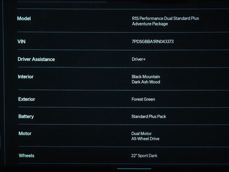 2024 Rivian R1S Adventure Performance Package AWD *DUAL MOTOR, STANDARD PLUS PACK, NAVIGATION, SAFETY ALERTS, ADAPTIVE CRUISE, 360 CAMERAS, PANO GLASS ROOF, LEATHER, CLIMATE SEATS, HEATED STEERING, 22 INCH WHEELS, MERIDIAN AUDIO, WIRELESS CHARGING Round Rock TX