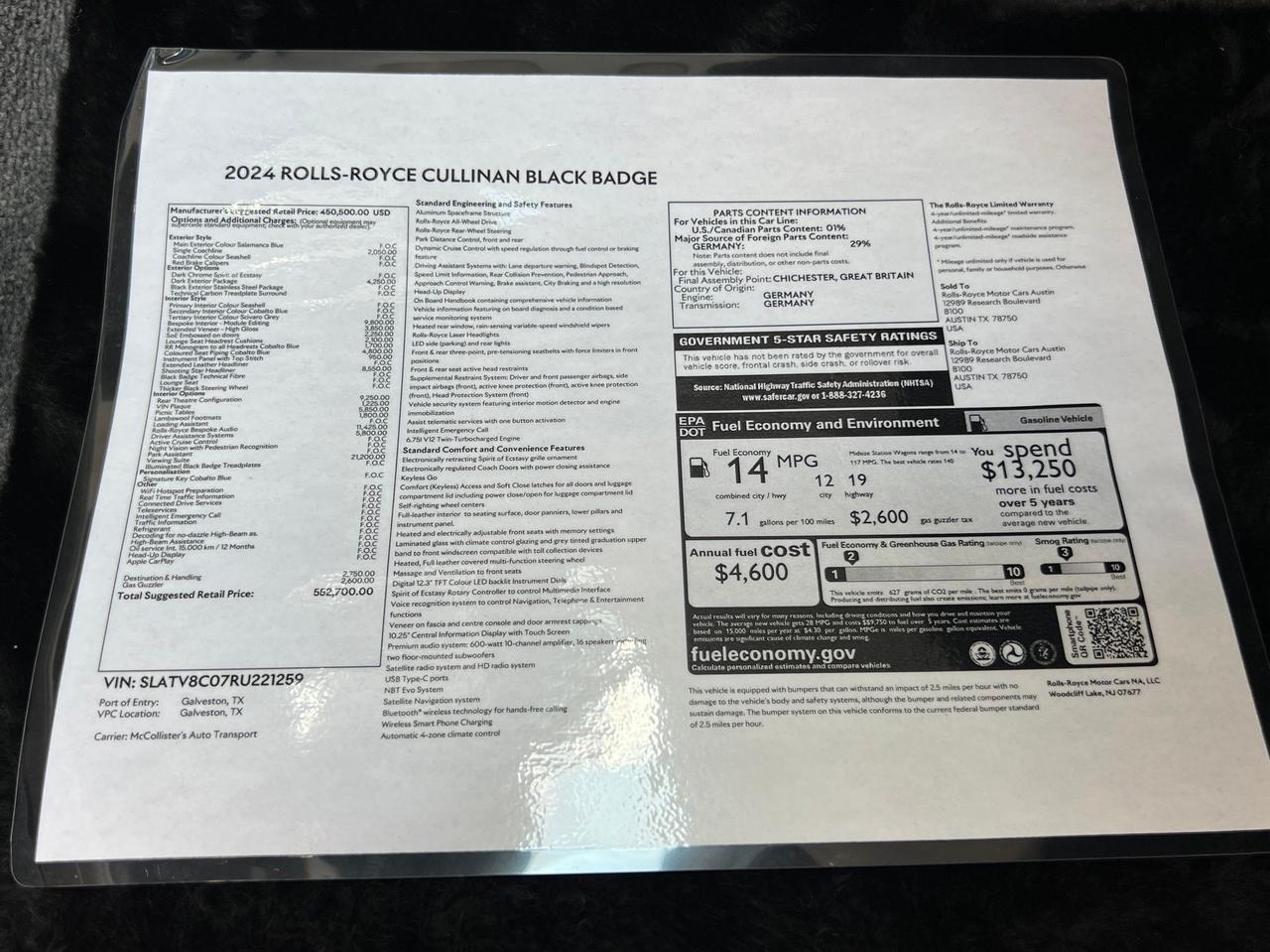 2024 Rolls-Royce Cullinan Black Badge Ft Lauderdale FL