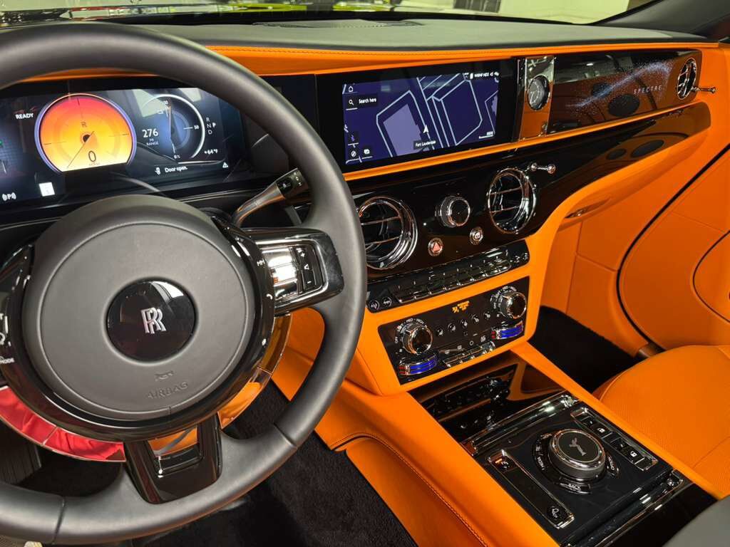 2024 Rolls-Royce Spectre Black Diamond paint, Mandarin interior, starlight doors AND MUCH MORE!!! Fort Lauderdale FL