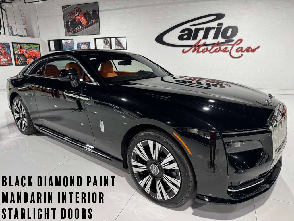 2024 Rolls-Royce Spectre Black Diamond paint, Mandarin interior, starlight doors AND MUCH MORE!!!