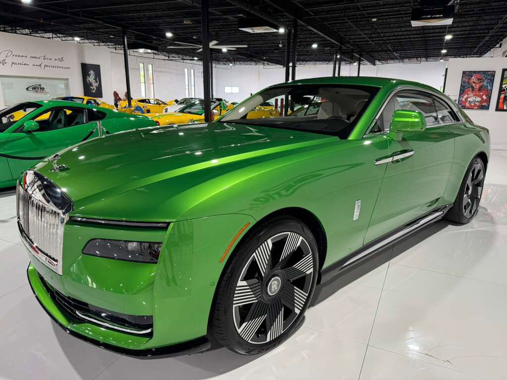 2024 Rolls-Royce Spectre Pebble Beach Special Commission, Brenner Green paint, bespoke interior, Bespoke Audio AND MUCH MORE!