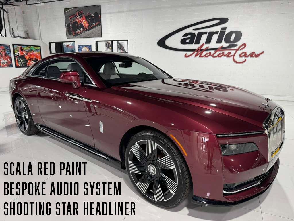 2024 Rolls-Royce Spectre Scala Red paint, Bespoke Audio system, shooting star headliner AND MUCH MORE!!