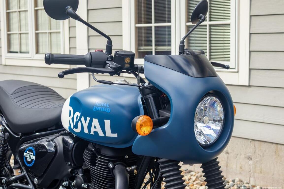 2024 Royal Enfield Hunter 350 Rebel Blue Cafe Boston MA