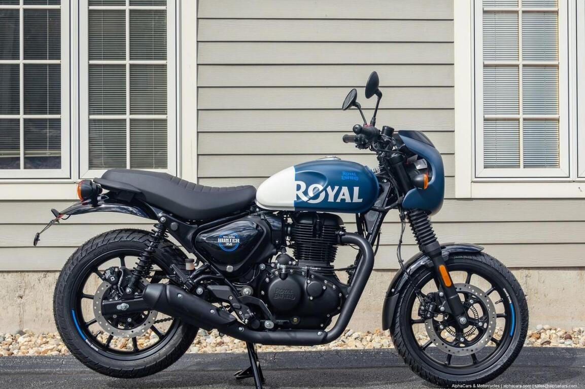 2024 Royal Enfield Hunter 350 Rebel Blue Cafe Boston MA