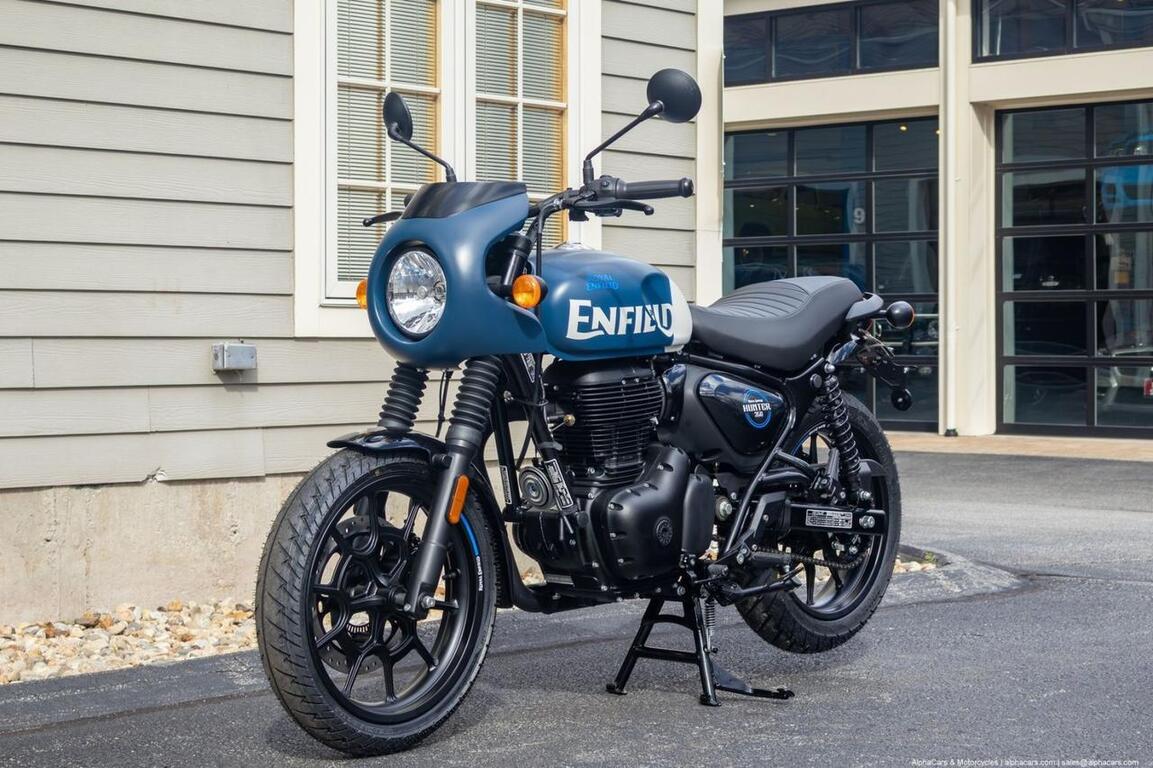 2024 Royal Enfield Hunter 350 Rebel Blue Cafe Boston MA