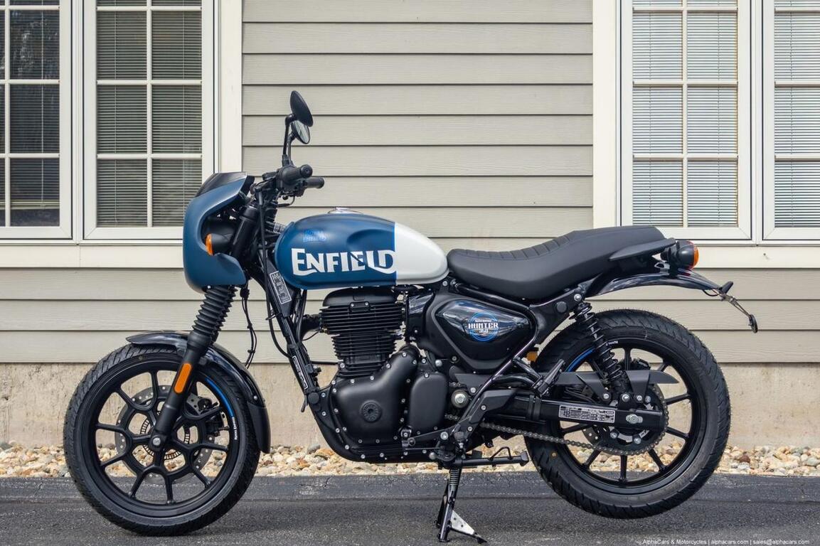 2024 Royal Enfield Hunter 350 Rebel Blue Cafe Boston MA