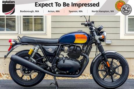 2024 Royal Enfield Interceptor INT650 Barcelona Blue Boston MA