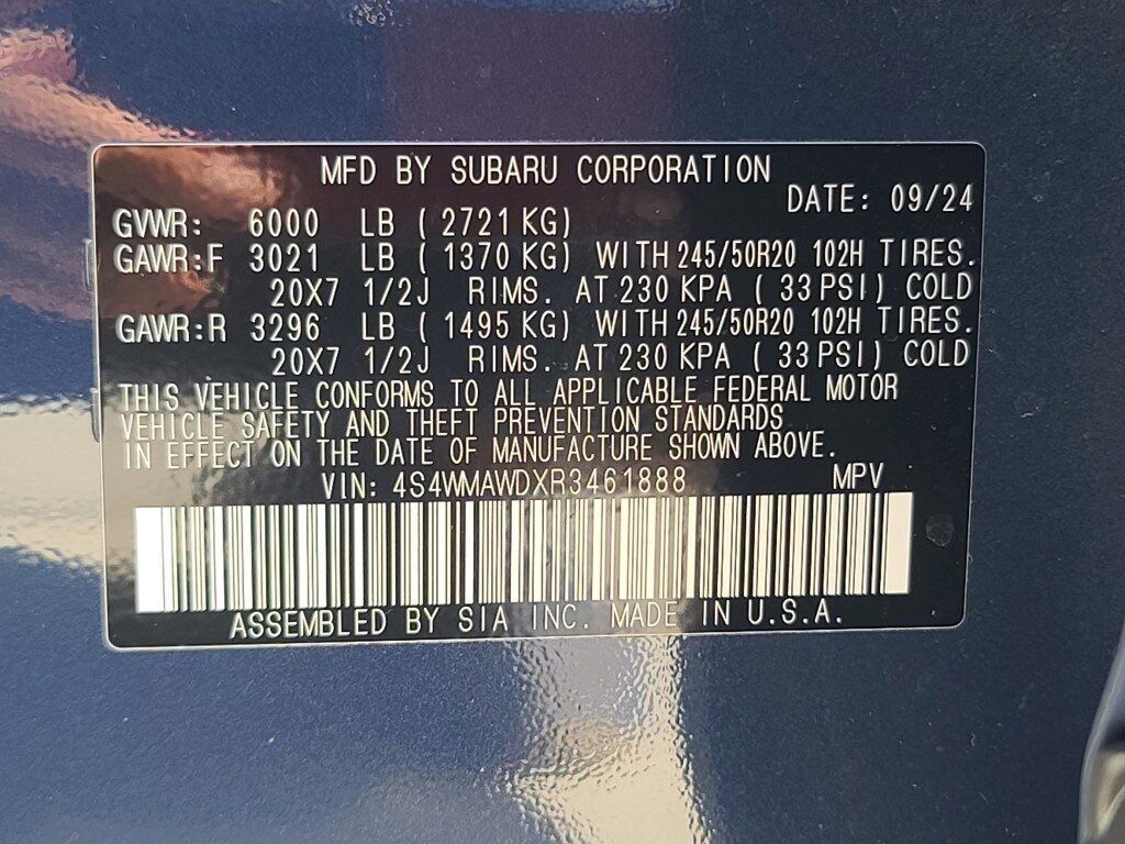 2024 Subaru Ascent Touring Hagerstown MD