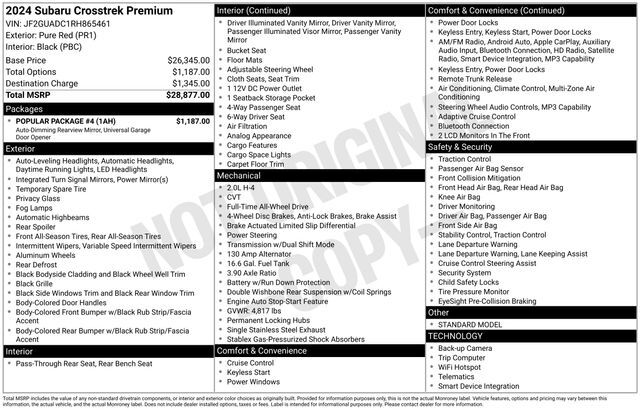 2024 Subaru Crosstrek Premium Raleigh NC