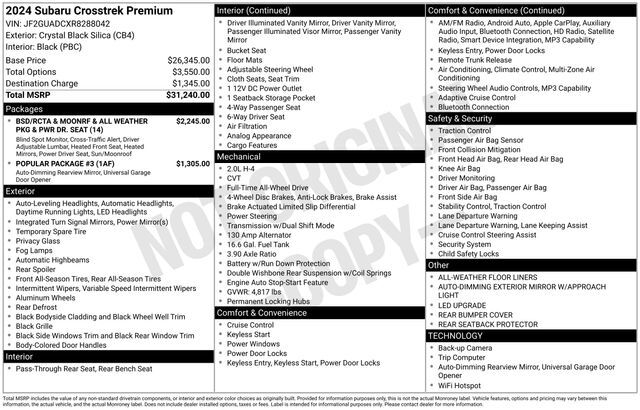 2024 Subaru Crosstrek Premium Raleigh NC