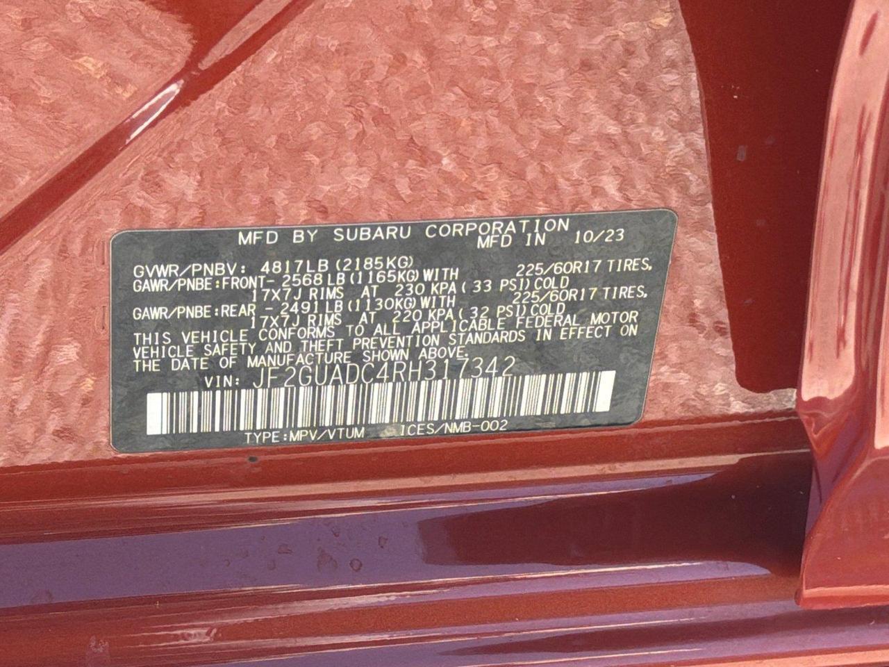 2024 Subaru Crosstrek Premium Hagerstown MD