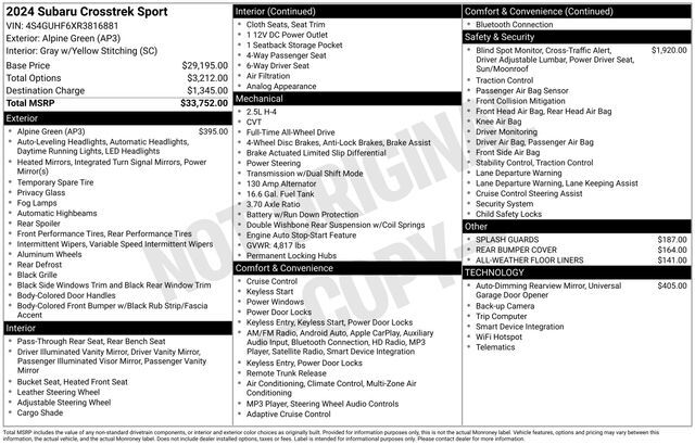 2024 Subaru Crosstrek Sport Raleigh NC