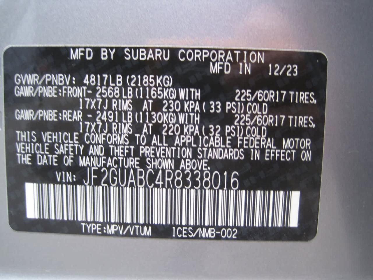 2024 Subaru Crosstrek Belmont MA