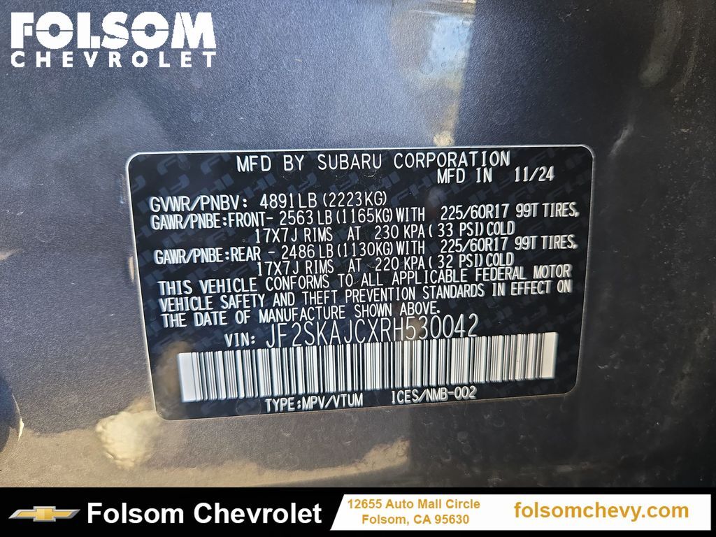 2024 Subaru Forester Wilderness Folsom CA