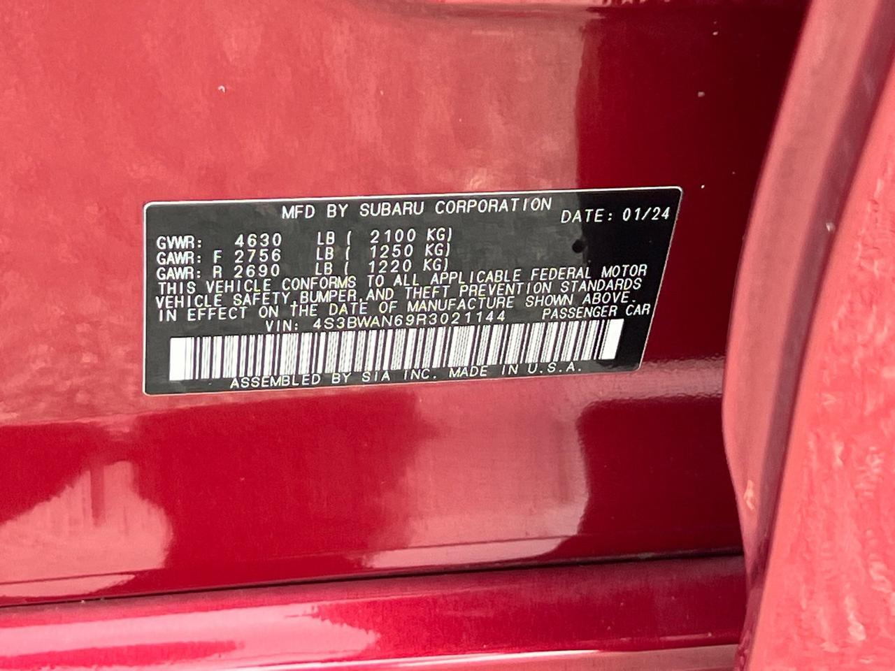 2024 Subaru Legacy Limited Hagerstown MD