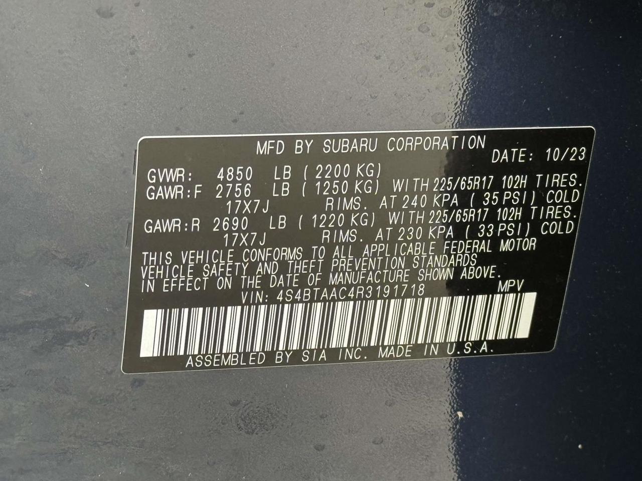 2024 Subaru Outback 2.5i Fredericksburg VA